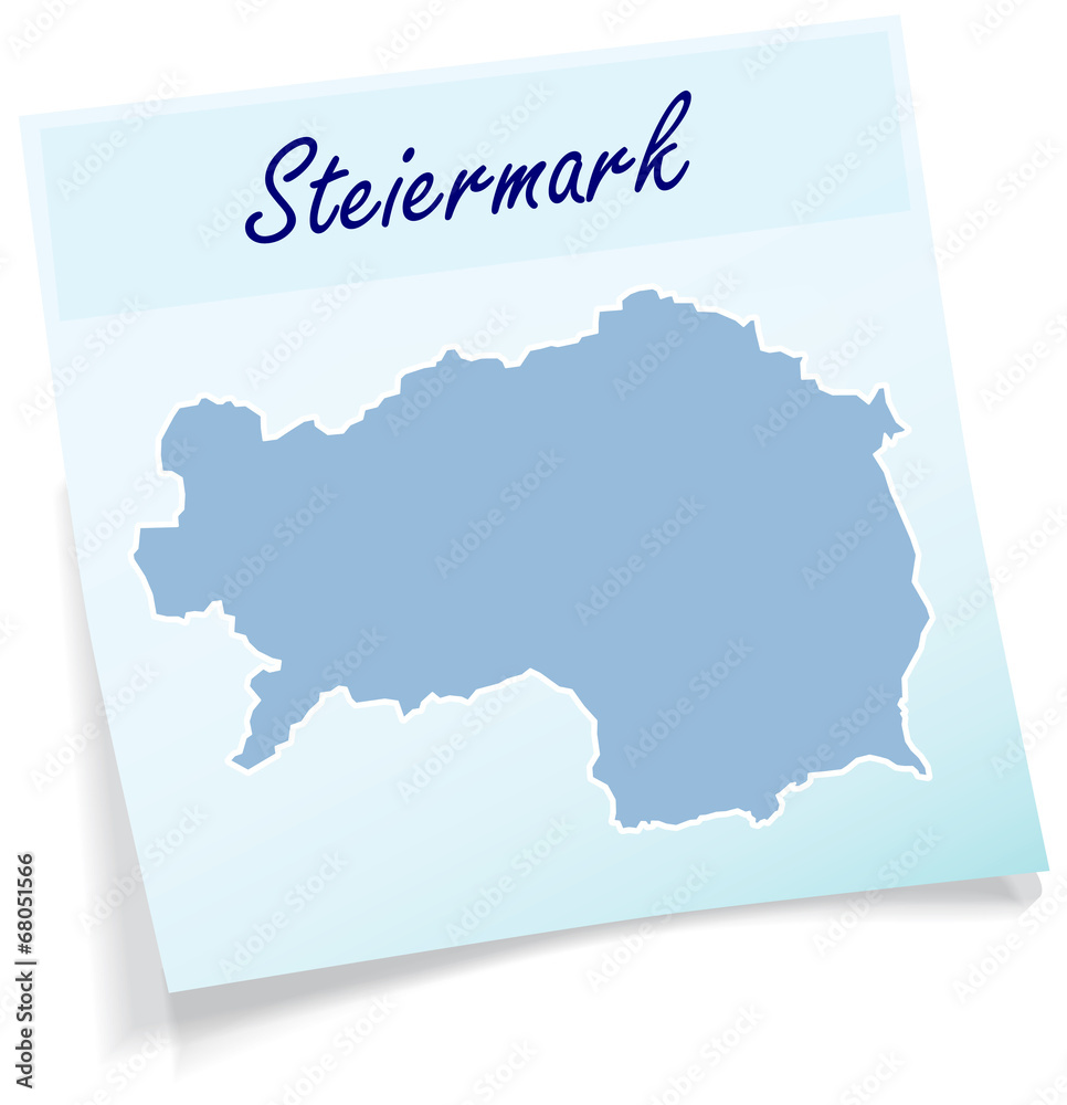 Steiermark als Notizzettel