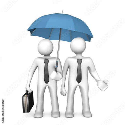 Illustration: Businessman Umbrella Affiliate Businessman Umbrella Affiliate