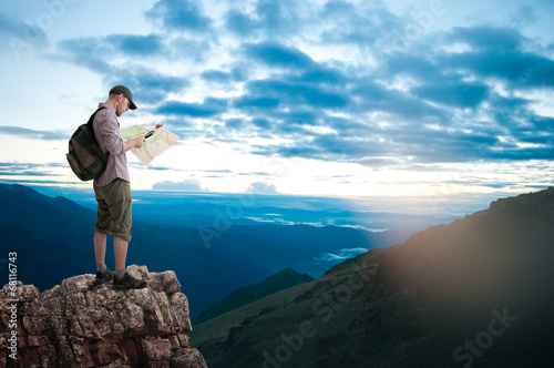 Photo: man hiking man hiking