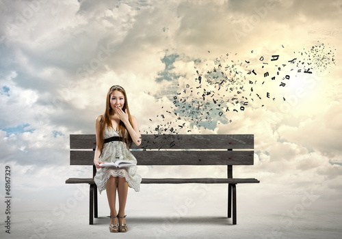 Photo: Girl with book Girl with book