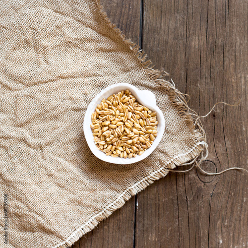 Photo: Raw Organic wheat grain Raw Organic wheat grain