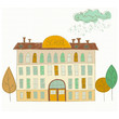 illustrated School building illustrated School building
