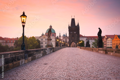 Photo: Charles Bridge in Prague, Czech Republic. Charles Bridge in Prague, Czech Republic.