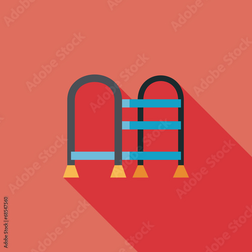 Vector: walking stick flat icon with long shadow walking stick flat icon with long shadow