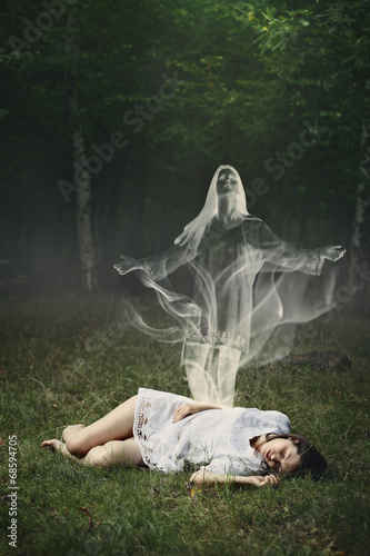 Photo: Soul of a sleeping woman in a forest Soul of a sleeping woman in a forest