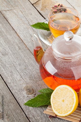 Photo: Green tea with lemon and mint Green tea with lemon and mint