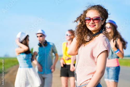 Photo: young woman with headphones young woman with headphones