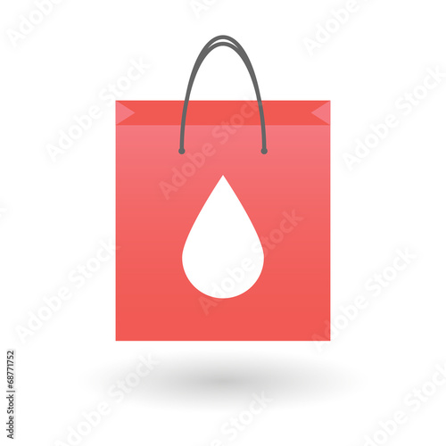 Vector: Shopping bag with a drop icon Shopping bag with a drop icon