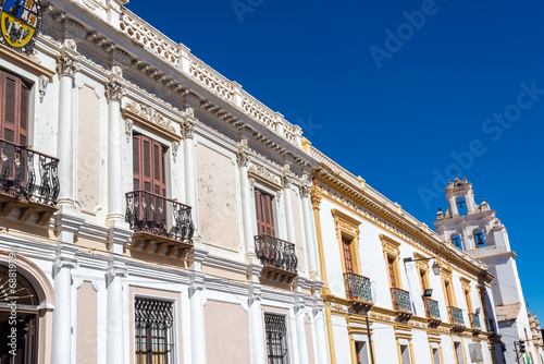 Photo: White Colonial Buildings White Colonial Buildings