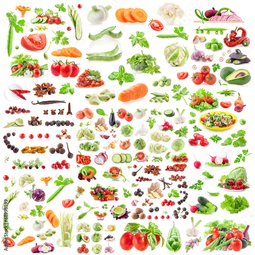 Photo: Big Collection of vegetables and spices Big Collection of vegetables and spices