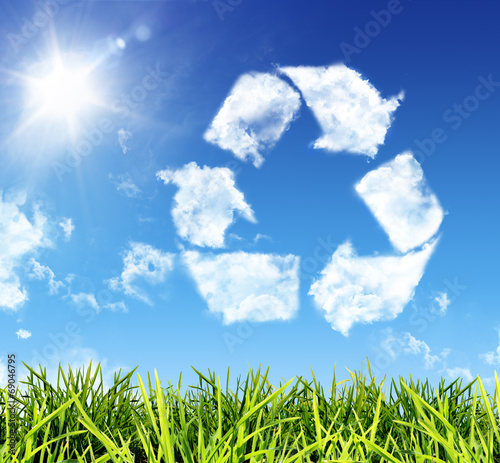 Photo: cloud-shaped icon recycling cloud-shaped icon recycling