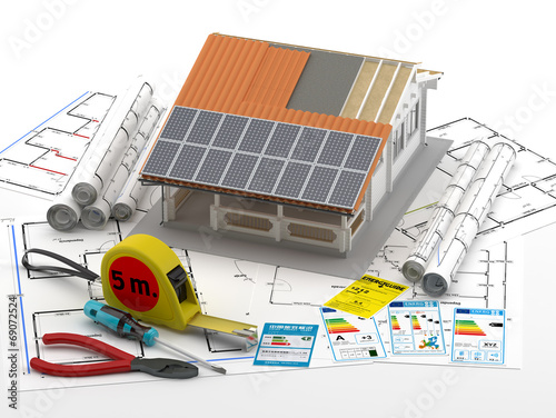 Illustration: Energy efficient construction Energy efficient construction