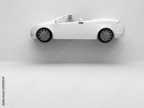 Illustration: Auto appesa al muro Auto appesa al muro