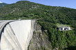 The dam of Verzasca on the Swiss alps The dam of Verzasca on the Swiss alps