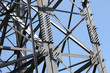 Steel framework against a clear blue sky Steel framework against a clear blue sky