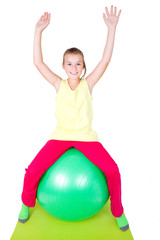 Mädchen mit Gymnastikball