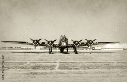  Old bomber front view