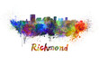 Richmond skyline in watercolor Richmond skyline in watercolor