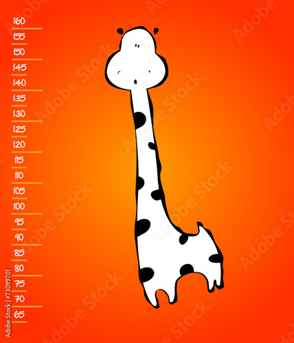 Baby height measure with funny giraffe (scale1:2)