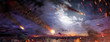 Fantasty picture of the apocalypse Fantasty picture of the apocalypse