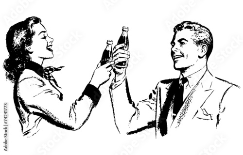Couple Toasting