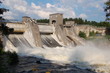 View of a hydroelectric power station dam in Imatra, Finland View of a hydroelectric power station dam in Imatra, Finland