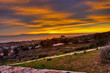 Hillside V under a fiery sky Hillside V under a fiery sky