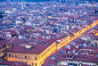 Rooftops of Florence. Wonderful medieval city skyline at dusk Rooftops of Florence. Wonderful medieval city skyline at dusk