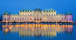 Vienna - Belvedere palace at the christmas market in dusk Vienna - Belvedere palace at the christmas market in dusk