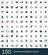 100 communication icons