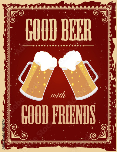  Vintage beer poster