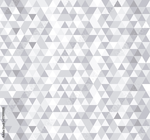  White triangle tiles seamless pattern, vector background.
