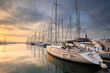 Sunset in Alimos marina in Athens, Greece. Sunset in Alimos marina in Athens, Greece.
