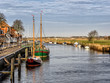 Harbor in medieval city of Ribe, Denmark Harbor in medieval city of Ribe, Denmark