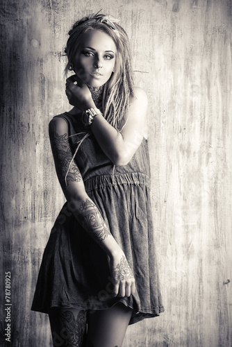 Plakat na zamówienie black-and-white portrait