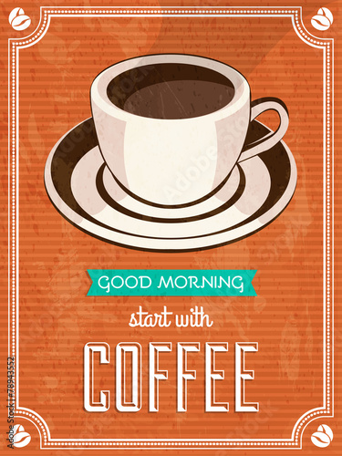  vector vintage coffee poster