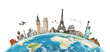 Illustration of famous monument of the world Illustration of famous monument of the world