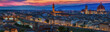 Florence city panorama at sunset. Panoramic view. Florence city panorama at sunset. Panoramic view.