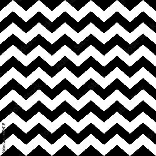 Fototapeta Seamless zig zag pattern in black and white