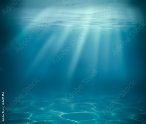Fototapeta ocean or sea deep underwater background