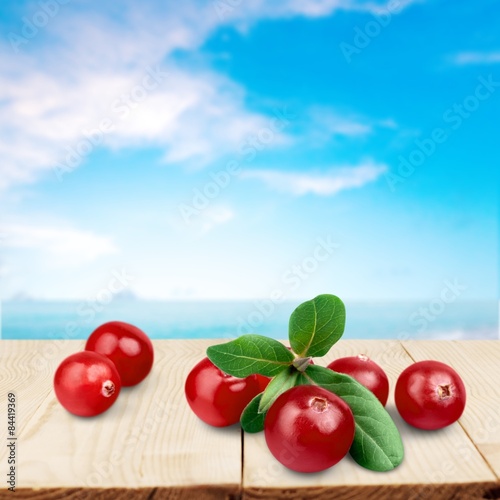Cranberry, Fruit, Isolated.