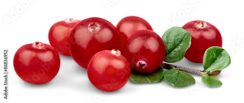 Cranberry, Fruit, Isolated.