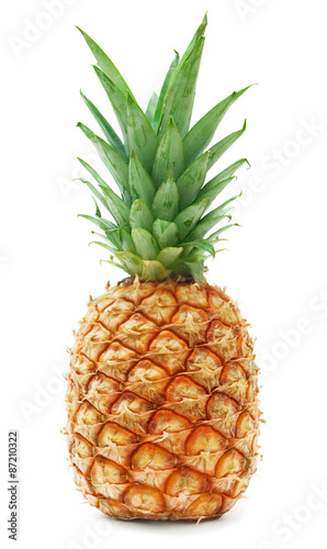 ripe pineapple isolated on white background