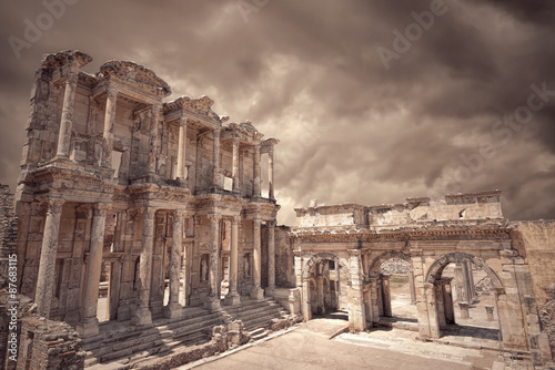 Fototapeta Library of Celsus in Ephesus ancient city, Selcuk, Turkey