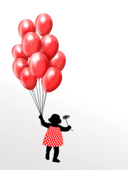 Mała dziewczynka z balonami