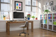 Schreibtisch im Home Office - Arbeitszimmer Schreibtisch im Home Office - Arbeitszimmer