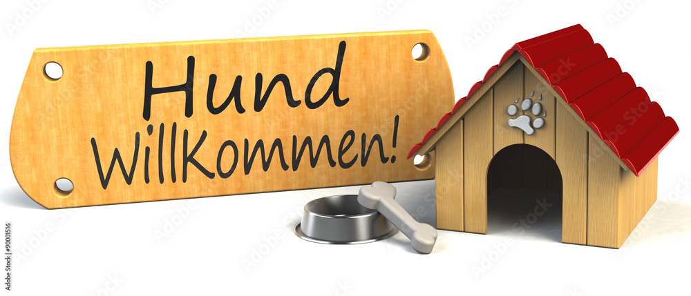 Hundehütte willkommen