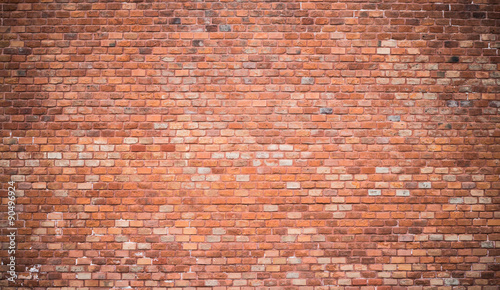 Vintage red brick wall