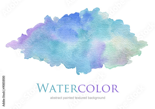Abstract acrylic and watercolor brush strokes painted background