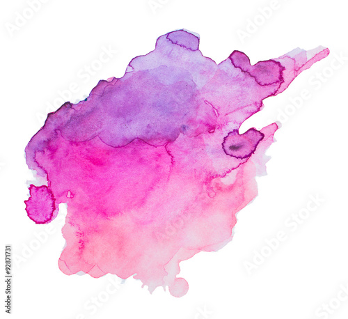 Abstract watercolor background texture of pink and purple